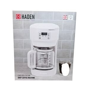 Chelsea 10-Cup Drip Coffee Maker Sleek White Matte Never Opened